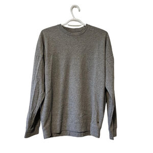 All Saints Cotton Grey Long Sleeve Crewneck Size small